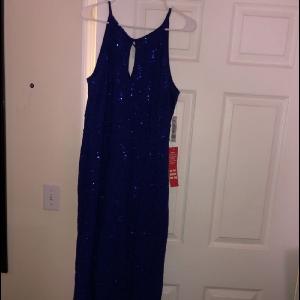 Blue sequence dress